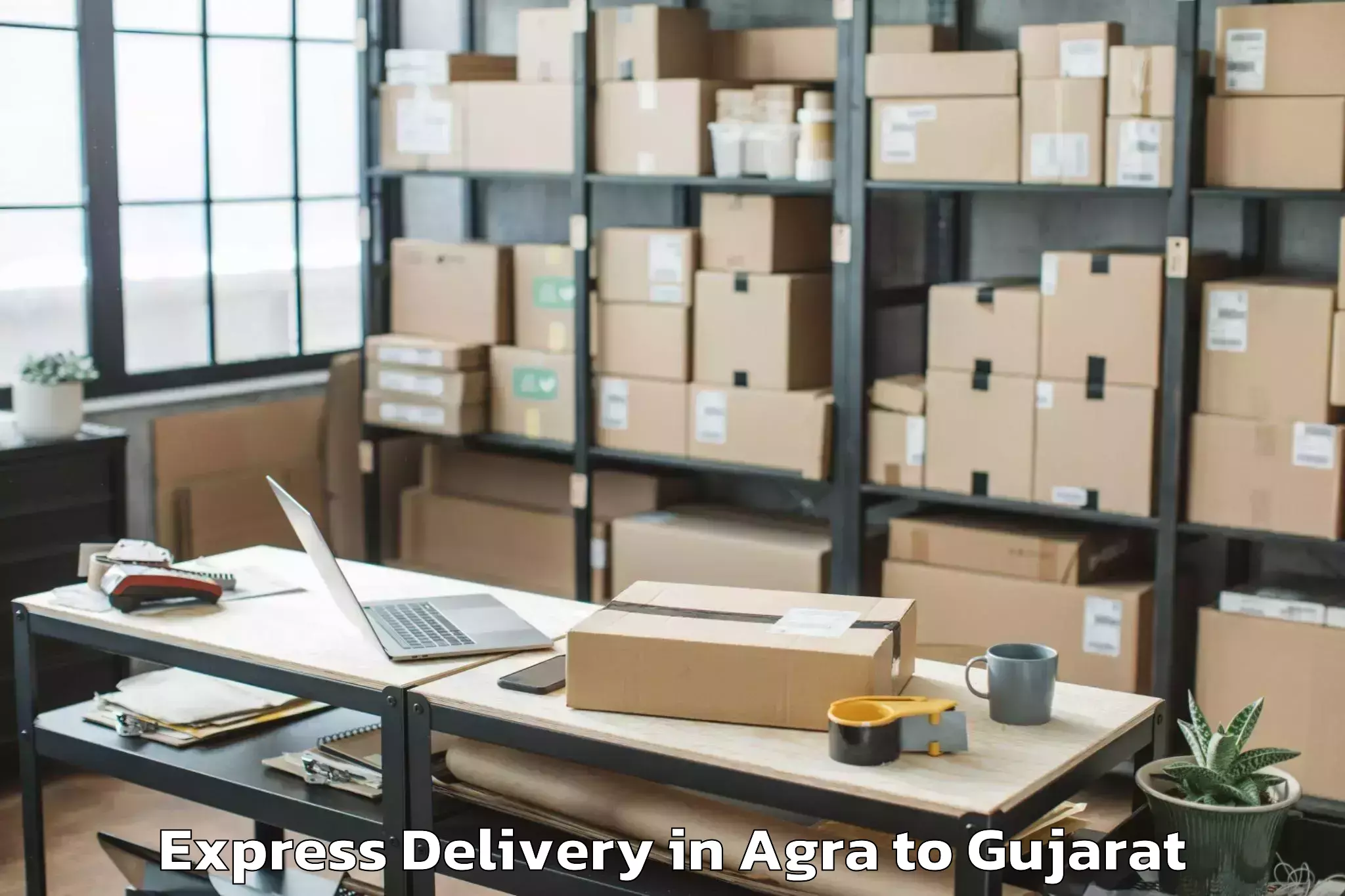 Affordable Agra to Gujarat University Of Transpla Express Delivery